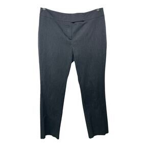 NY & Co Stretch Dress Career Pants Trouser Straight Leg Gray Womens 12 Y2K
